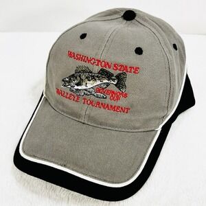 Washington State Governors Cup Walleye Tournament Fishing Hat Cap Adjustable